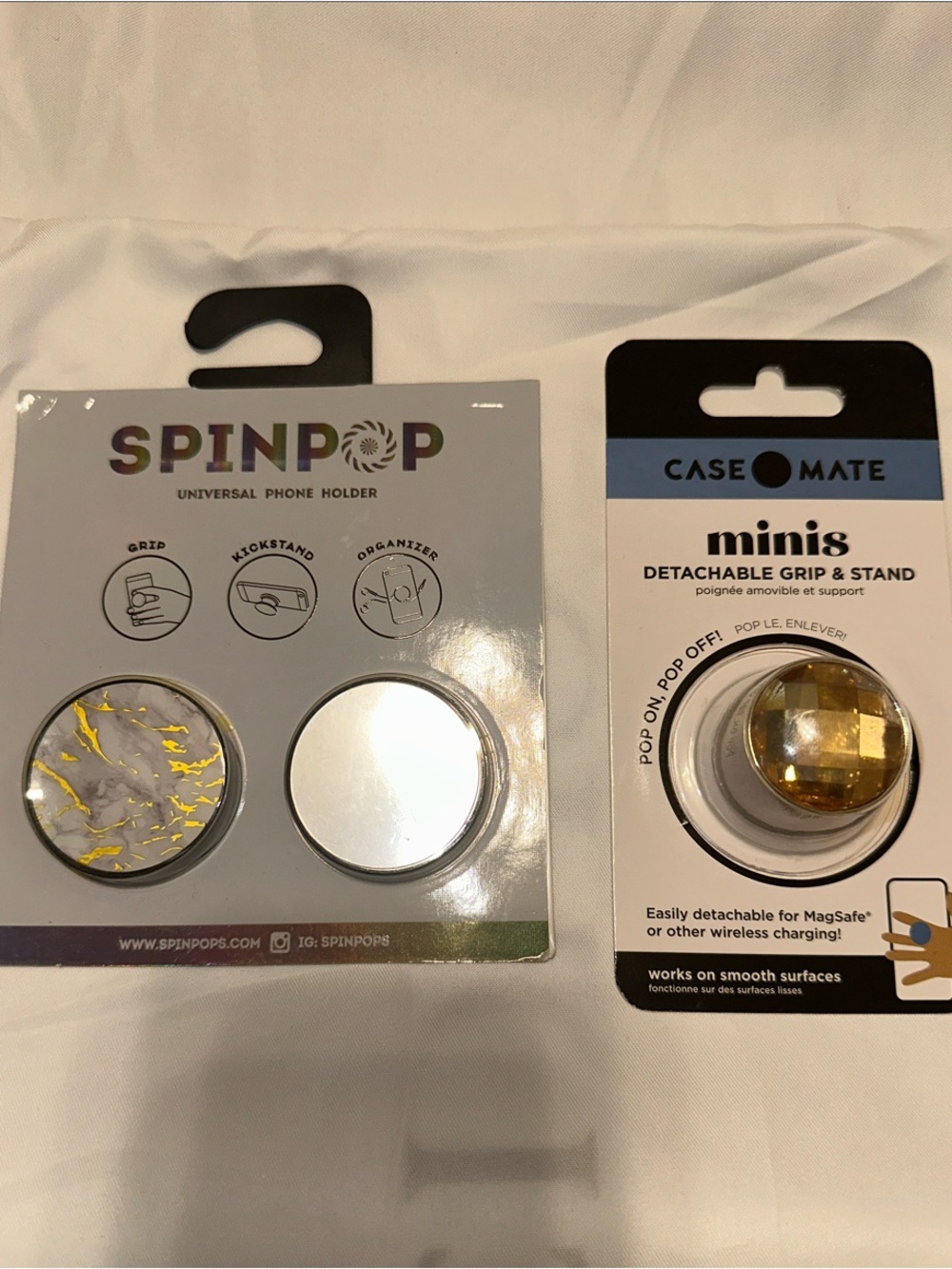 case-mate Gold Mini Detachable Grip & Stand with SpinPop Gold-Accent Duo